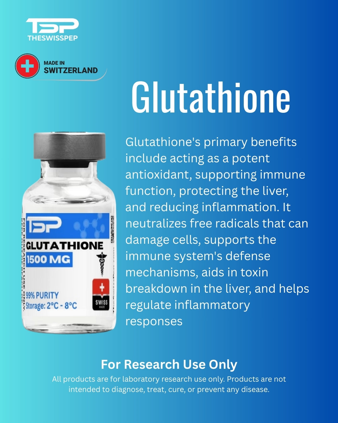 GLUTATHIONE 1500MG | Master Antioxidant for Cellular Defense